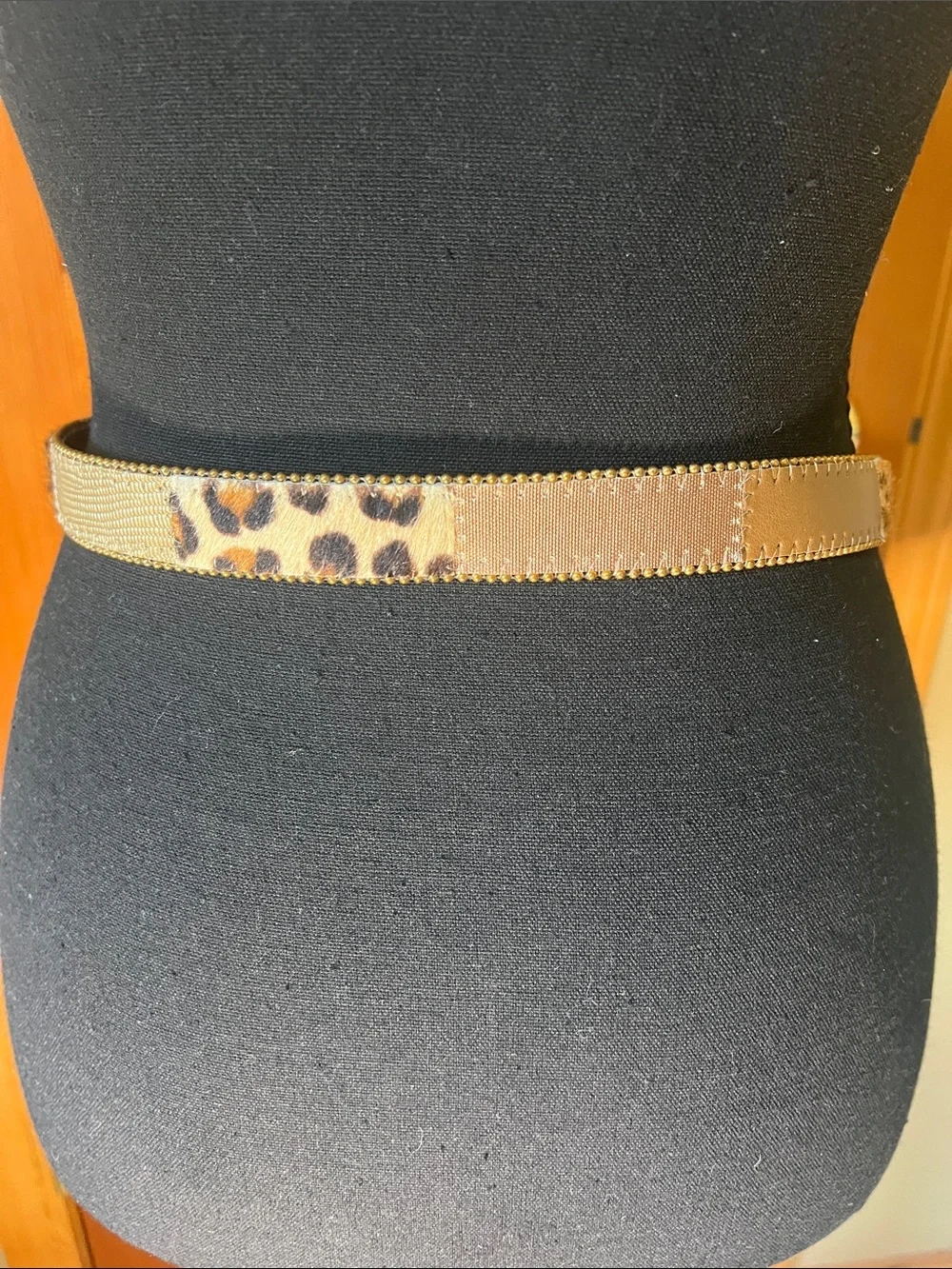 Women's Leopard Print Gold Accent Belt - Brand = Elite